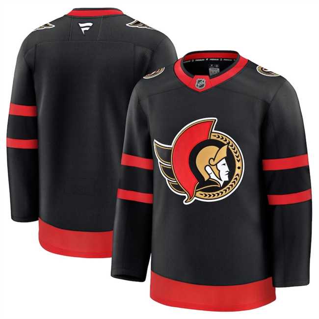 Mens Ottawa Senators Blank Black 2024-25 Home Stitched Hockey Jersey Dzhi